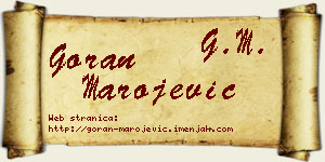 Goran Marojević vizit kartica